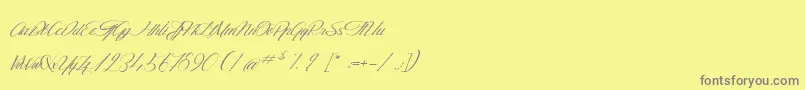 TheGoldenFlower Font – Gray Fonts on Yellow Background