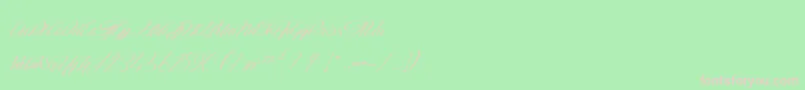 TheGoldenFlower-Schriftart – Rosa Schriften auf grünem Hintergrund