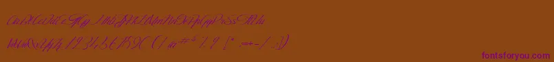 Шрифт TheGoldenFlower – фиолетовые шрифты на коричневом фоне