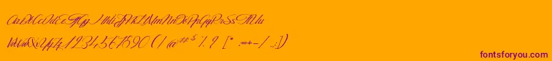 TheGoldenFlower Font – Purple Fonts on Orange Background