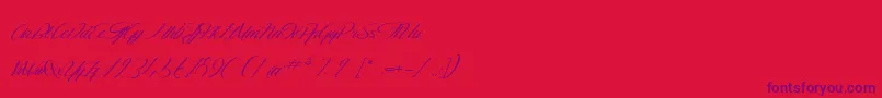 TheGoldenFlower Font – Purple Fonts on Red Background