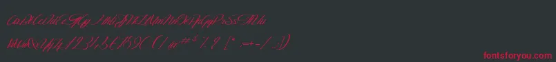 TheGoldenFlower-Schriftart – Rote Schriften auf schwarzem Hintergrund