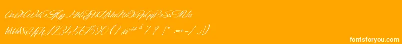 TheGoldenFlower Font – White Fonts on Orange Background