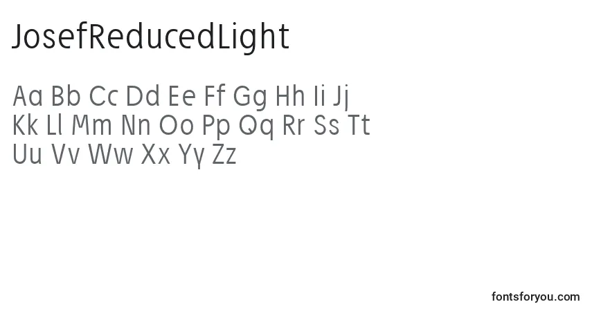 JosefReducedLight (110851)フォント–アルファベット、数字、特殊文字
