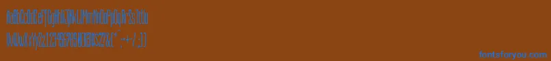 CapitaliaRounded Font – Blue Fonts on Brown Background