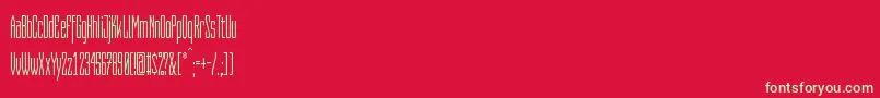 Fonte CapitaliaRounded – fontes verdes em um fundo vermelho