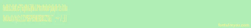 CapitaliaRounded Font – Yellow Fonts on Green Background