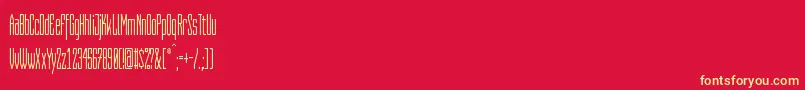 CapitaliaRounded Font – Yellow Fonts on Red Background