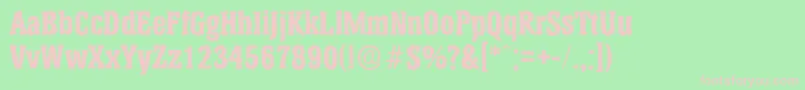 HeliumantiqueXboldRegular Font – Pink Fonts on Green Background