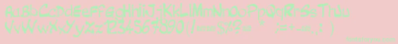 ClovisCheuryV2 Font – Green Fonts on Pink Background