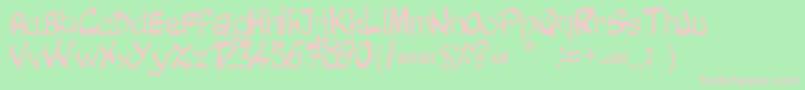 ClovisCheuryV2 Font – Pink Fonts on Green Background