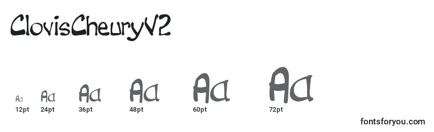 Размеры шрифта ClovisCheuryV2