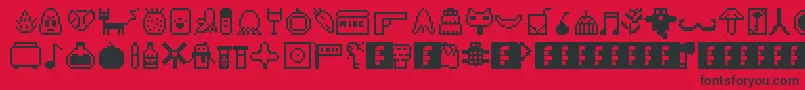 Aywadings Font – Black Fonts on Red Background