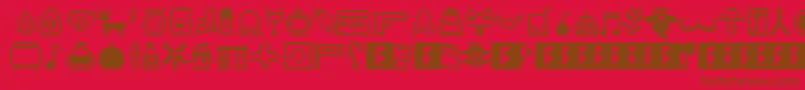 Aywadings Font – Brown Fonts on Red Background