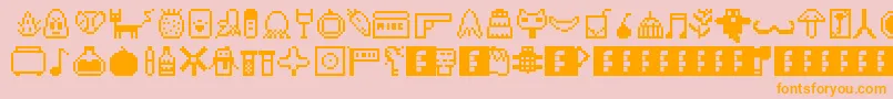 Aywadings Font – Orange Fonts on Pink Background