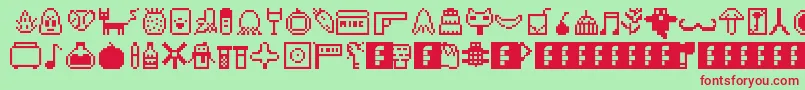 Aywadings Font – Red Fonts on Green Background