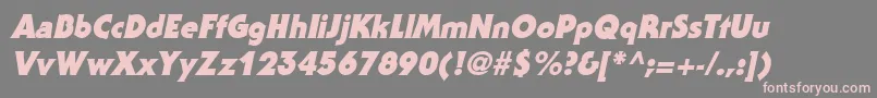fuente StaidGothicBlackItalic – Fuentes Rosadas Sobre Fondo Gris