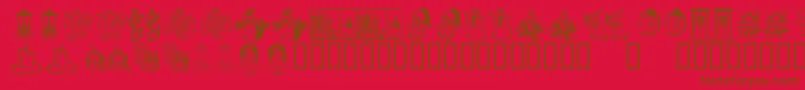 More about KrChristmasDings2004Three Font KrChristmasDings2004Three Font – Brown Fonts on Red Background