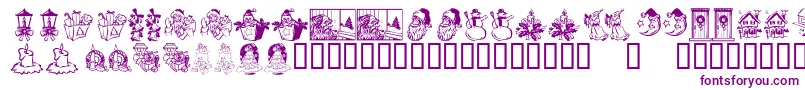 KrChristmasDings2004Three Font – Purple Fonts
