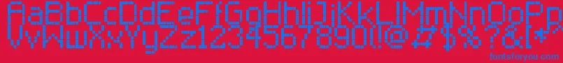 RittswoodclassicRegular Font – Blue Fonts on Red Background