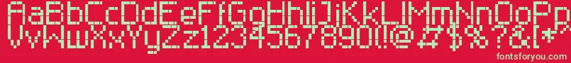 RittswoodclassicRegular Font – Green Fonts on Red Background