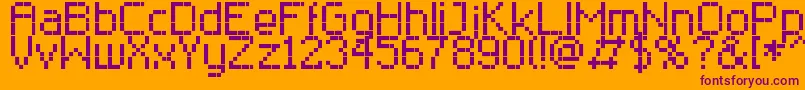 RittswoodclassicRegular Font – Purple Fonts on Orange Background
