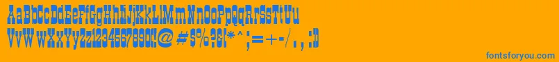 CartwrightRegular Font – Blue Fonts on Orange Background