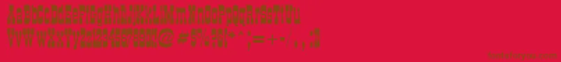 CartwrightRegular Font – Brown Fonts on Red Background