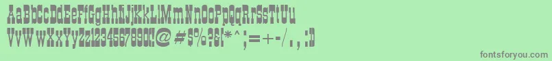 フォントCartwrightRegular – 緑の背景に灰色の文字
