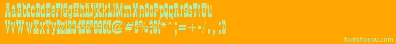CartwrightRegular Font – Green Fonts on Orange Background