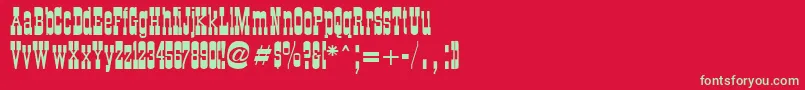 CartwrightRegular Font – Green Fonts on Red Background