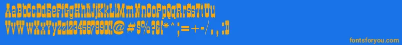 CartwrightRegular Font – Orange Fonts on Blue Background
