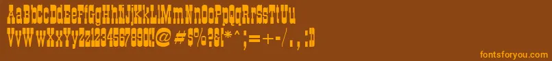 CartwrightRegular Font – Orange Fonts on Brown Background