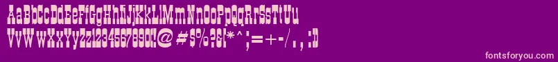 CartwrightRegular Font – Pink Fonts on Purple Background