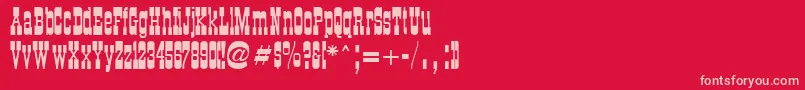 CartwrightRegular Font – Pink Fonts on Red Background