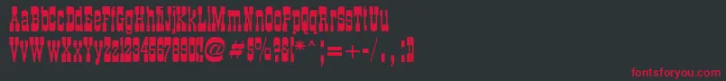 Шрифт CartwrightRegular – красные шрифты на чёрном фоне