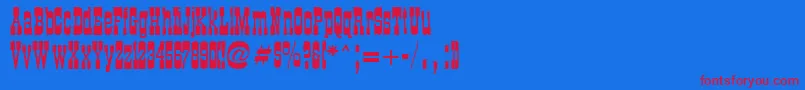 CartwrightRegular Font – Red Fonts on Blue Background
