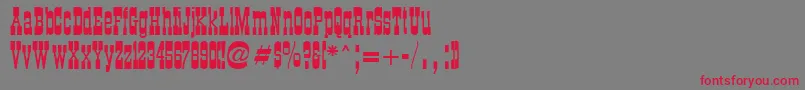 CartwrightRegular Font – Red Fonts on Gray Background