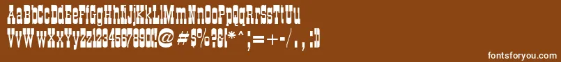CartwrightRegular Font – White Fonts on Brown Background