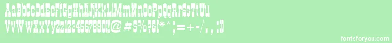 CartwrightRegular Font – White Fonts on Green Background