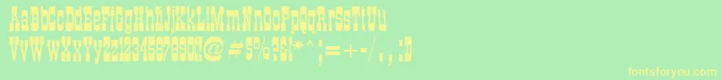 CartwrightRegular Font – Yellow Fonts on Green Background