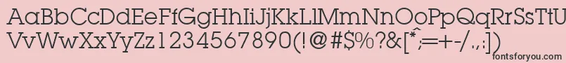 L850SlabRegular Font – Black Fonts on Pink Background