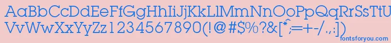 L850SlabRegular Font – Blue Fonts on Pink Background