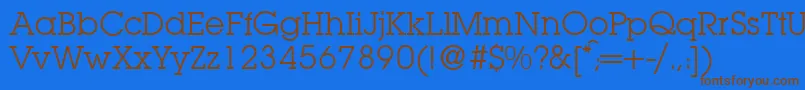 Шрифт L850SlabRegular – коричневые шрифты на синем фоне