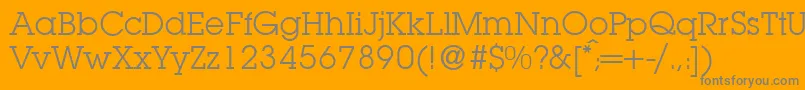 L850SlabRegular Font – Gray Fonts on Orange Background