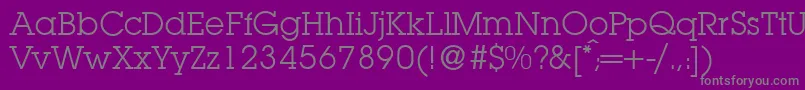 L850SlabRegular Font – Gray Fonts on Purple Background