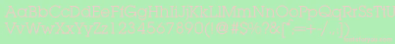 フォントL850SlabRegular – 緑の背景にピンクのフォント