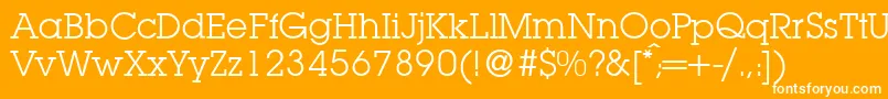 L850SlabRegular Font – White Fonts on Orange Background
