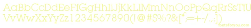 L850SlabRegular-fontti – keltaiset fontit