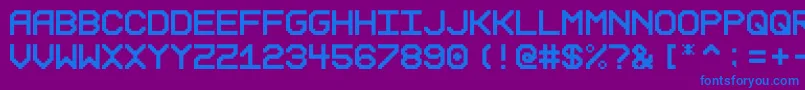 Reduction Font – Blue Fonts on Purple Background